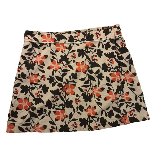 Patagonia Dresses & Skirts - Patagonia Womens 12 Floral Nylon Wrap Skirt Orange Black Cream Hiking Travel